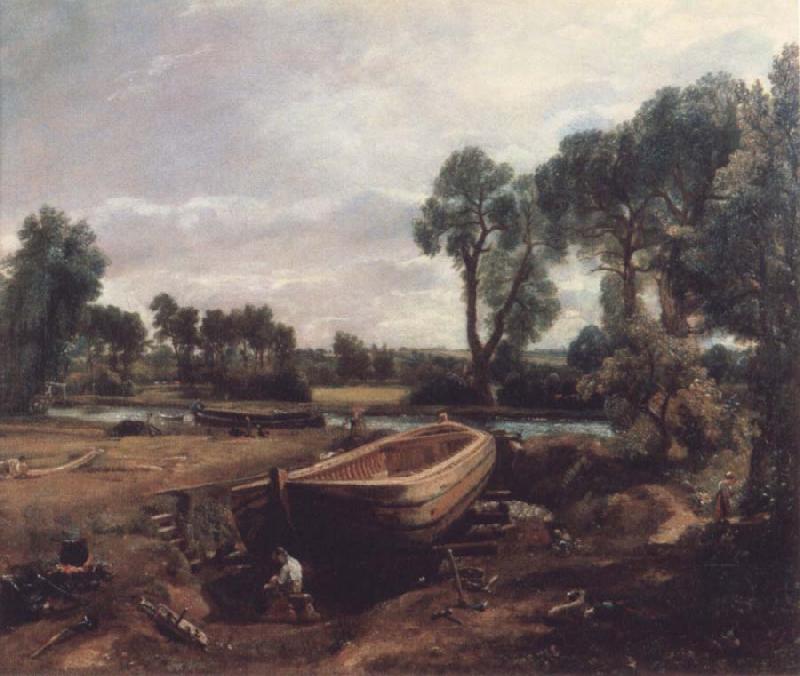 John Constable Boat-building near Flatford Mill Sweden oil painting art